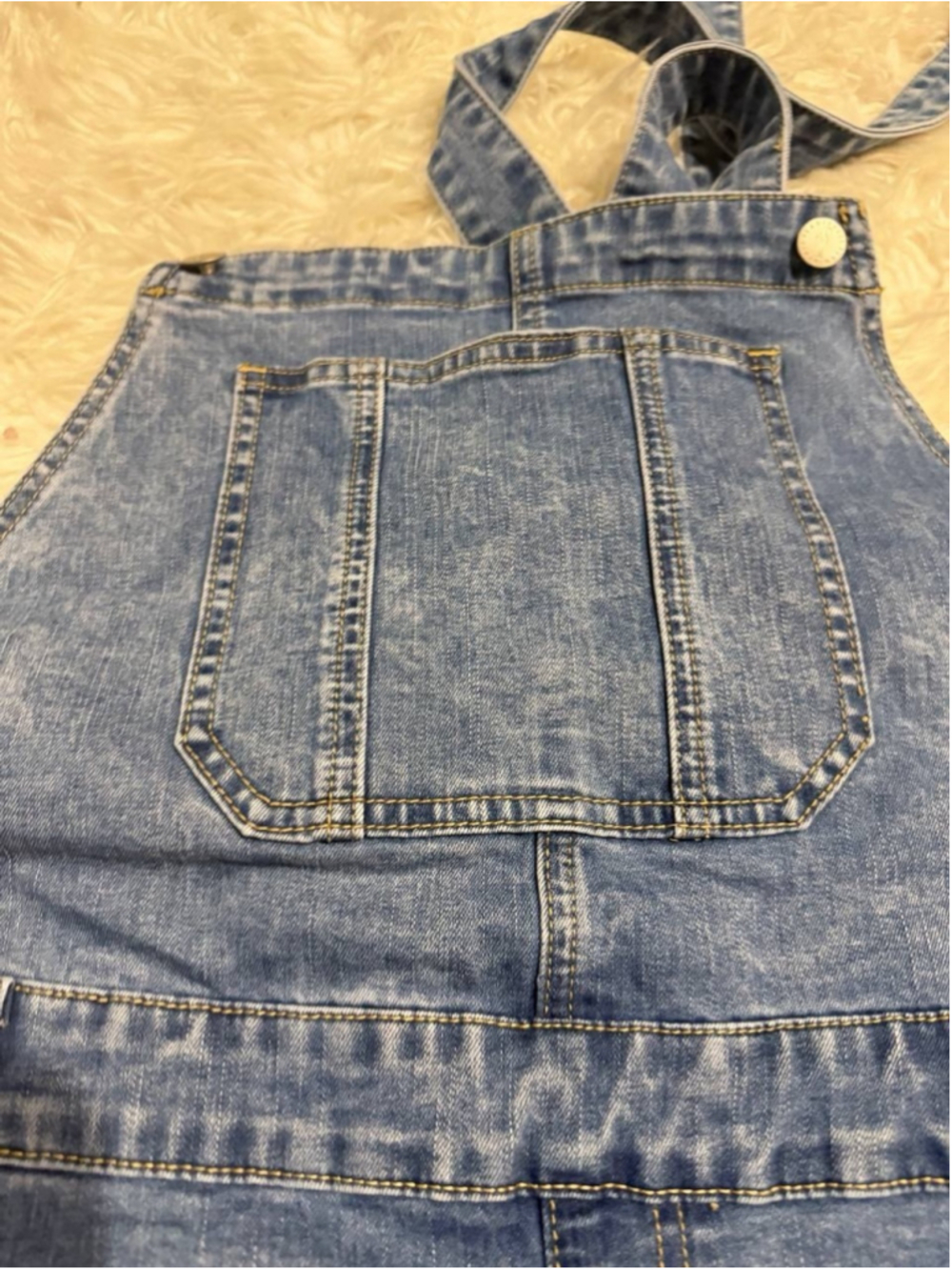 Flamingals Wash Multi Pocket Mid Waist Straight Leg Overalls 4XL - Picture 4 of 6
